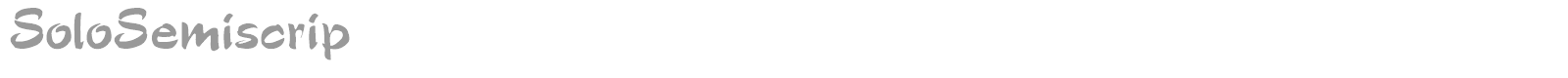 SoloSemiscrip font preview