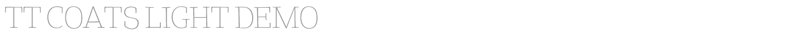 TT Coats Light DEMO font preview
