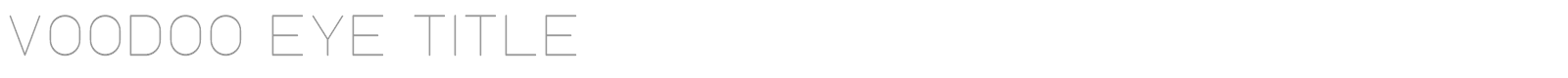 Voodoo Eye Title font preview