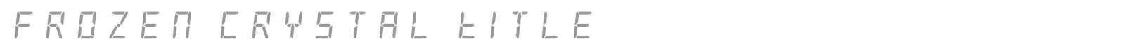 Frozen Crystal Title font preview