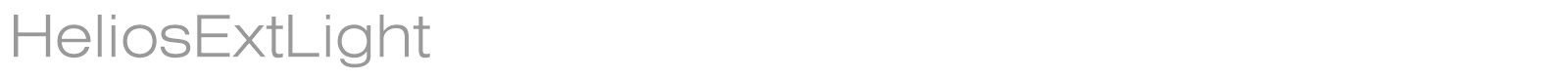 HeliosExtLight font preview