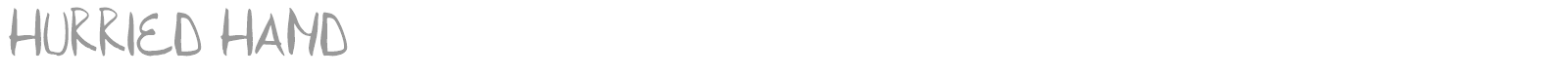 Hurried Hand font preview
