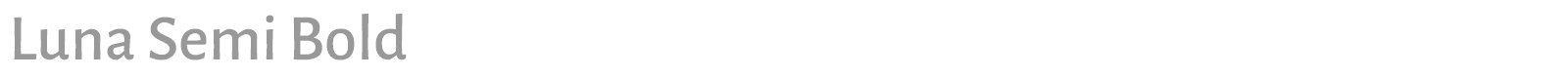 Luna Semi Bold font preview