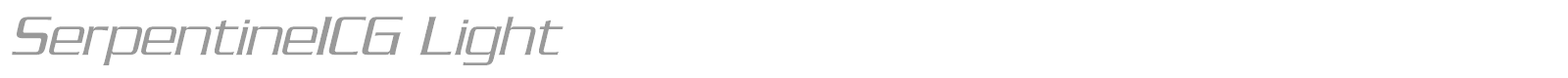 SerpentineICG font preview