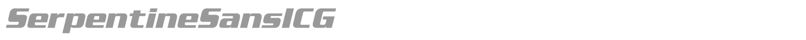 SerpentineICG font preview