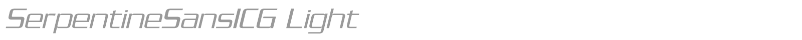 SerpentineICG font preview