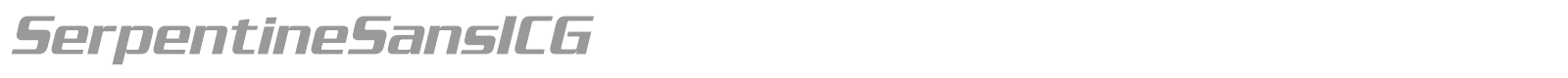 SerpentineICG font preview