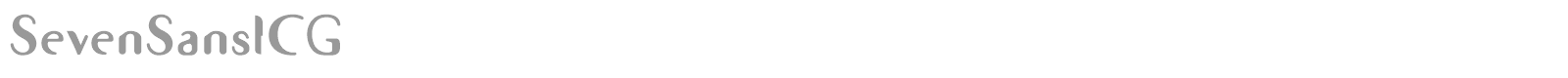SevenSansICG font preview