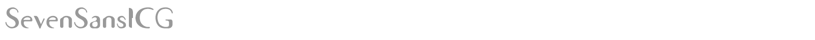 SevenSansICG font preview