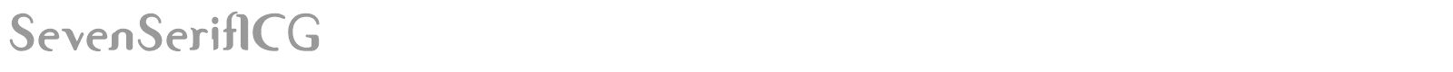 SevenSerifICG font preview