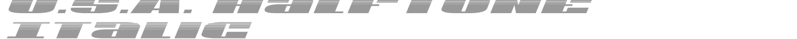 U.S.A. Halftone Italic font preview