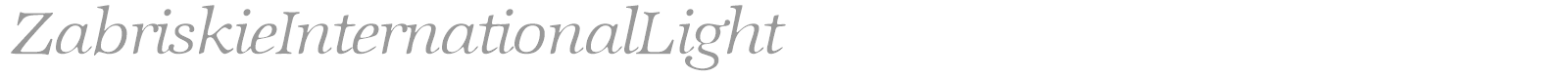 ZabriskieInternationalLight font preview