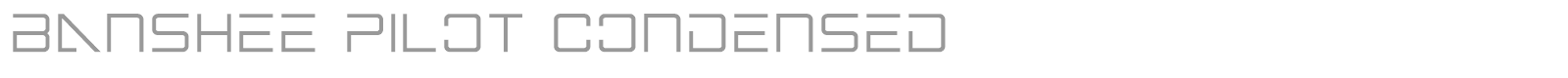 Banshee Pilot Condensed font preview
