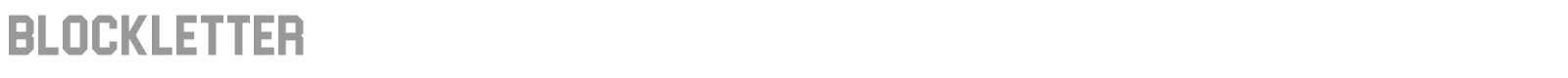 Blockletter font preview