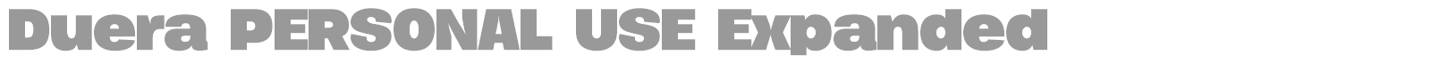 Duera PERSONAL USE Normal font preview
