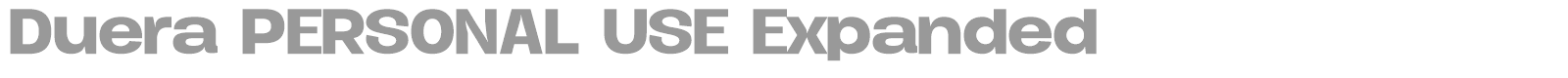 Duera PERSONAL USE Normal font preview