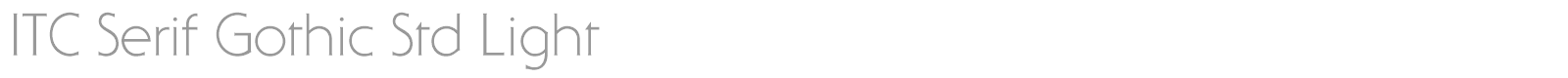 ITC Serif Gothic Std font preview