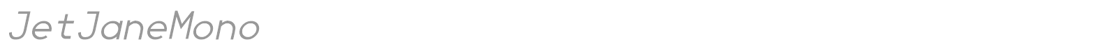JetJaneMono font preview