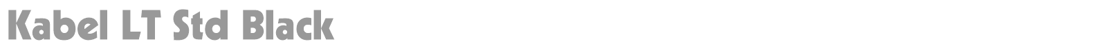 Kabel LT Std font preview