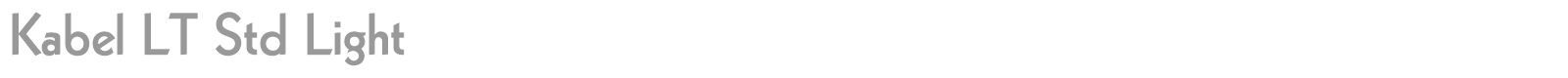 Kabel LT Std font preview