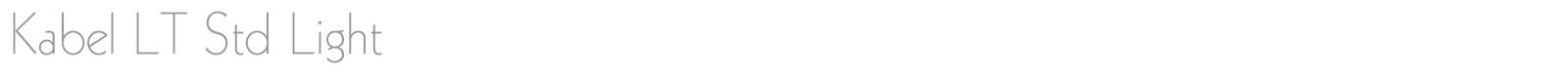 Kabel LT Std font preview