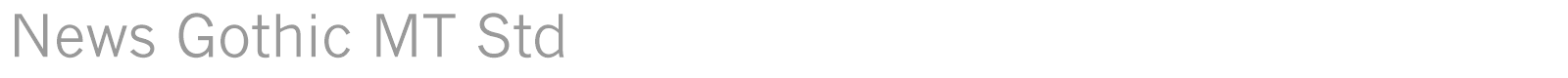 News Gothic MT Std font preview