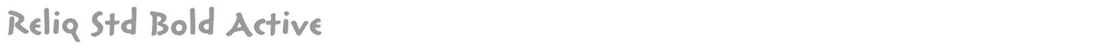 Reliq Std font preview