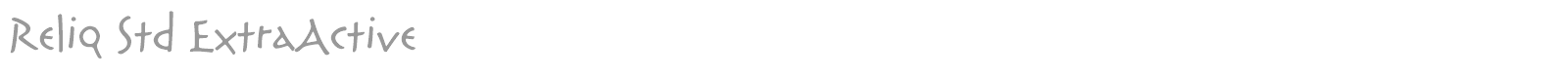 Reliq Std font preview