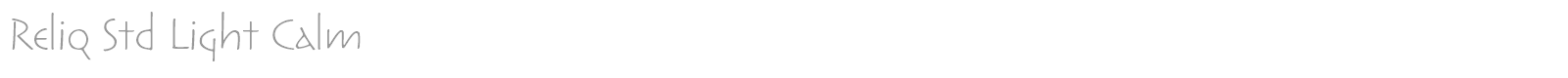 Reliq Std font preview
