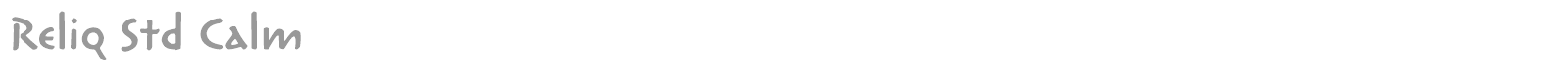 Reliq Std font preview