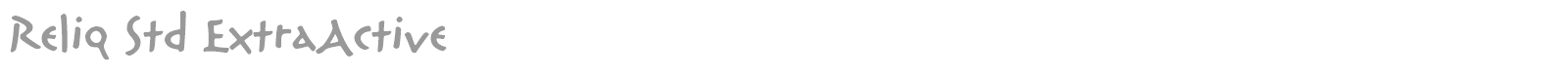 Reliq Std font preview