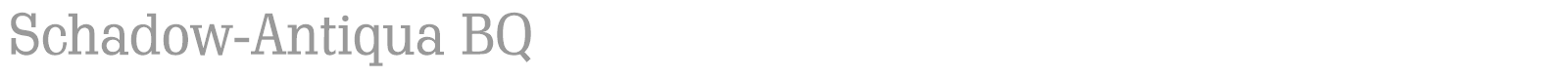 Schadow-Antiqua BQ font preview