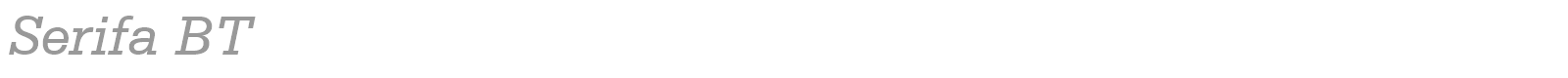 Serifa font preview