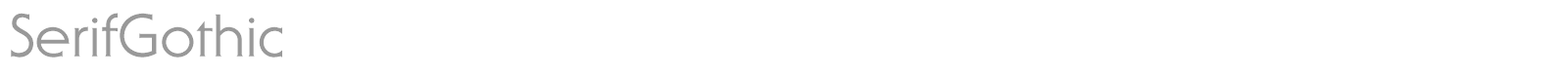 SerifGothic font preview
