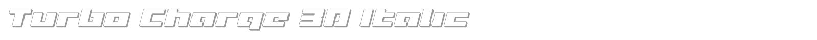 Turbo Charge Super-Italic font preview