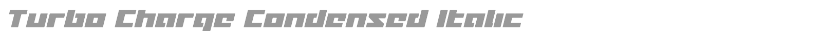 Turbo Charge Super-Italic font preview