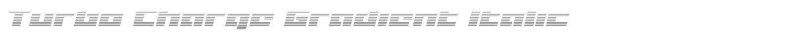 Turbo Charge Super-Italic font preview