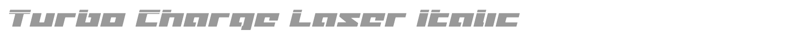 Turbo Charge Super-Italic font preview