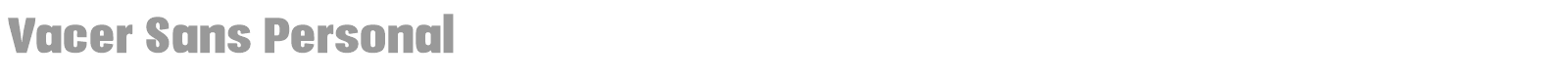 Vacer Sans Personal font preview