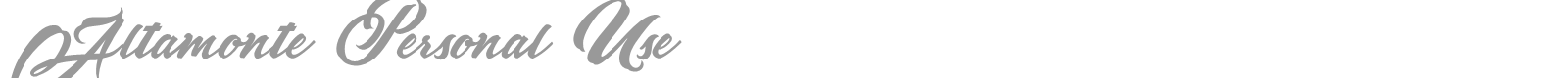 Altamonte Personal Use font preview