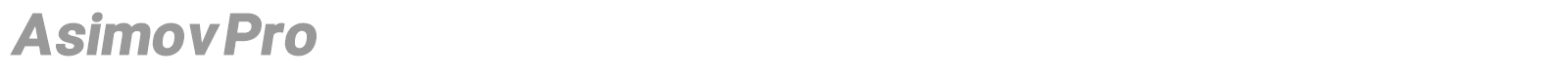 Asimov Pro font preview