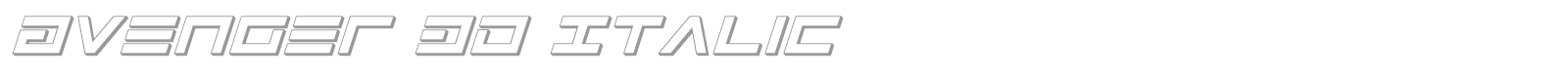 Avenger 3D Italic font preview