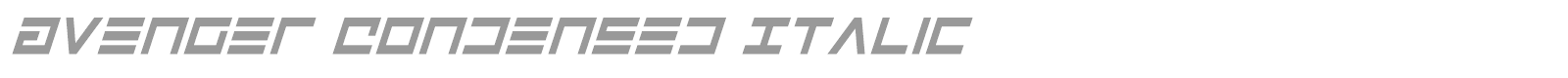 Avenger Condensed Italic font preview