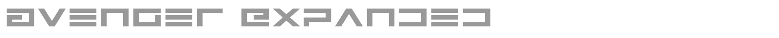 Avenger Expanded font preview