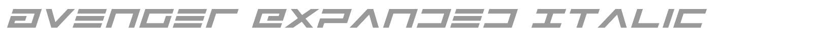 Avenger Expanded font preview