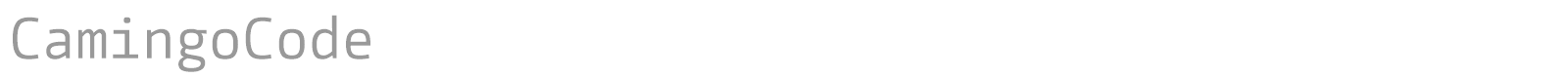 CamingoCode font preview