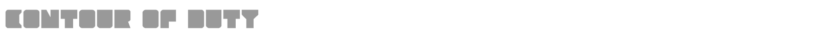 Contour of Duty Leftalic font preview