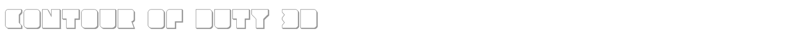Contour of Duty Leftalic font preview