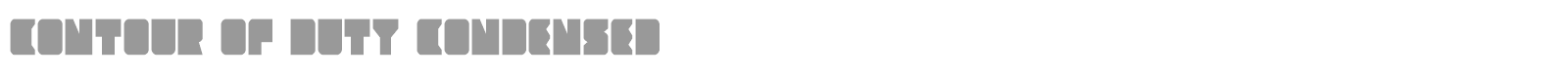Contour of Duty Leftalic font preview