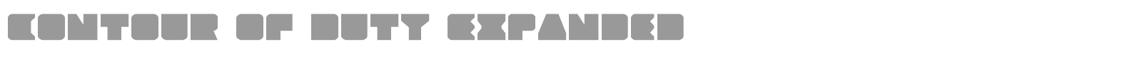 Contour of Duty Leftalic font preview